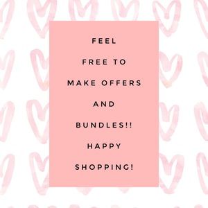I welcome offers and bundles!!